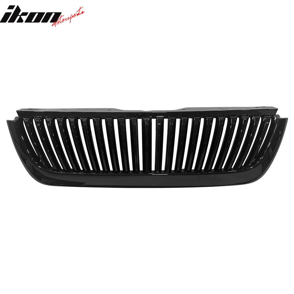 2002 - 2005 Ford Explorer Vertical Bar Gloss Black Front Upper GrilleIkon Motorsports
