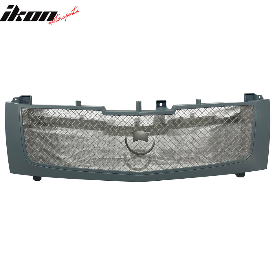 2002 - 2006 Cadillac Escalade Gray Front Upper Grille Stainless SteelIkon Motorsports
