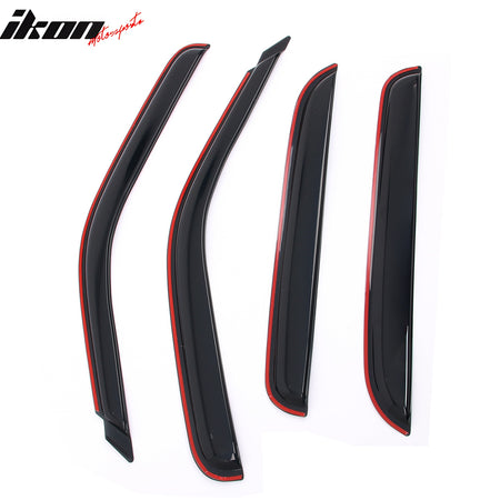 Fits 01-06 Chevy Silverado GMC Sierra 1500 2500 Crew Cab Window Visor In-Channel