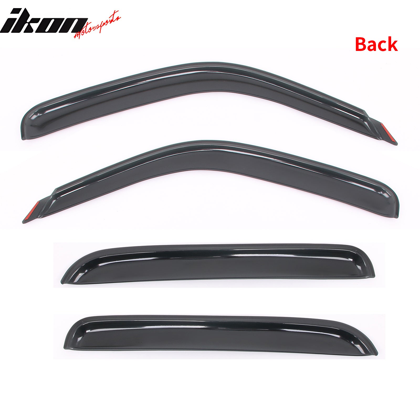 Fits 01-06 Chevy Silverado GMC Sierra 1500 2500 Crew Cab Window Visor In-Channel