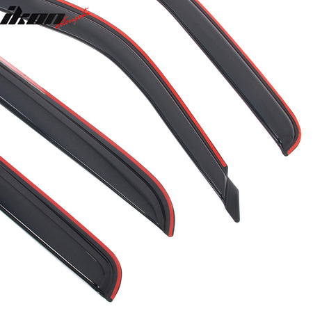 Fits 01-06 Chevy Silverado GMC Sierra 1500 2500 Crew Cab Window Visor In-Channel