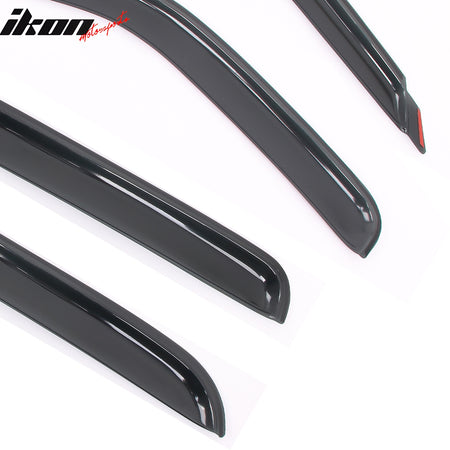 Fits 01-06 Chevy Silverado GMC Sierra 1500 2500 Crew Cab Window Visor In-Channel