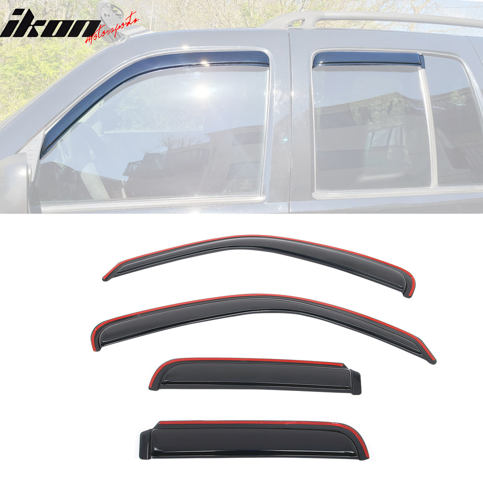 2002-2007 Jeep Liberty In Channel Acrylic Window Visors Side Deflector