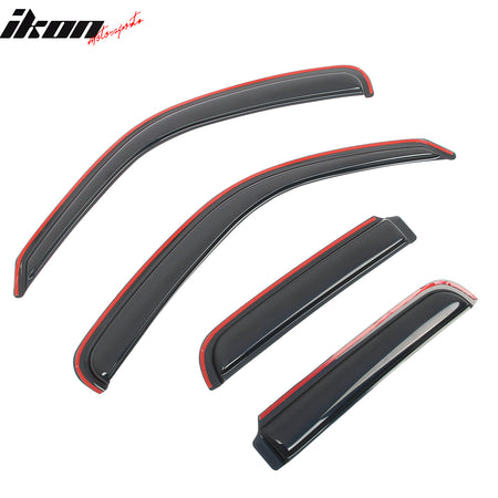 Fits 02-07 Jeep Liberty In Channel Acrylic Window Visors Side Sun Rain Deflector