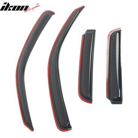 Fits 02-07 Jeep Liberty In Channel Acrylic Window Visors Side Sun Rain Deflector