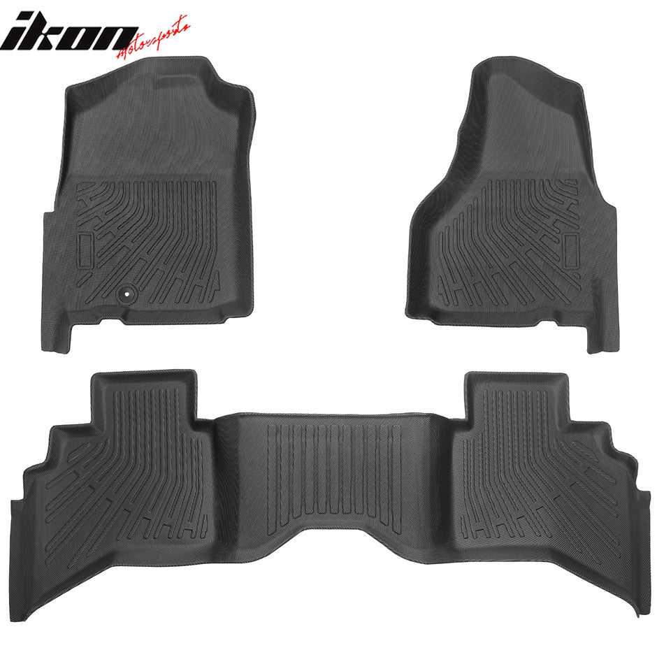 2002-2009 Dodge Ram 1500 2500 3500 Quad Cab Anti-Slip Floor Mats Carpets TPE