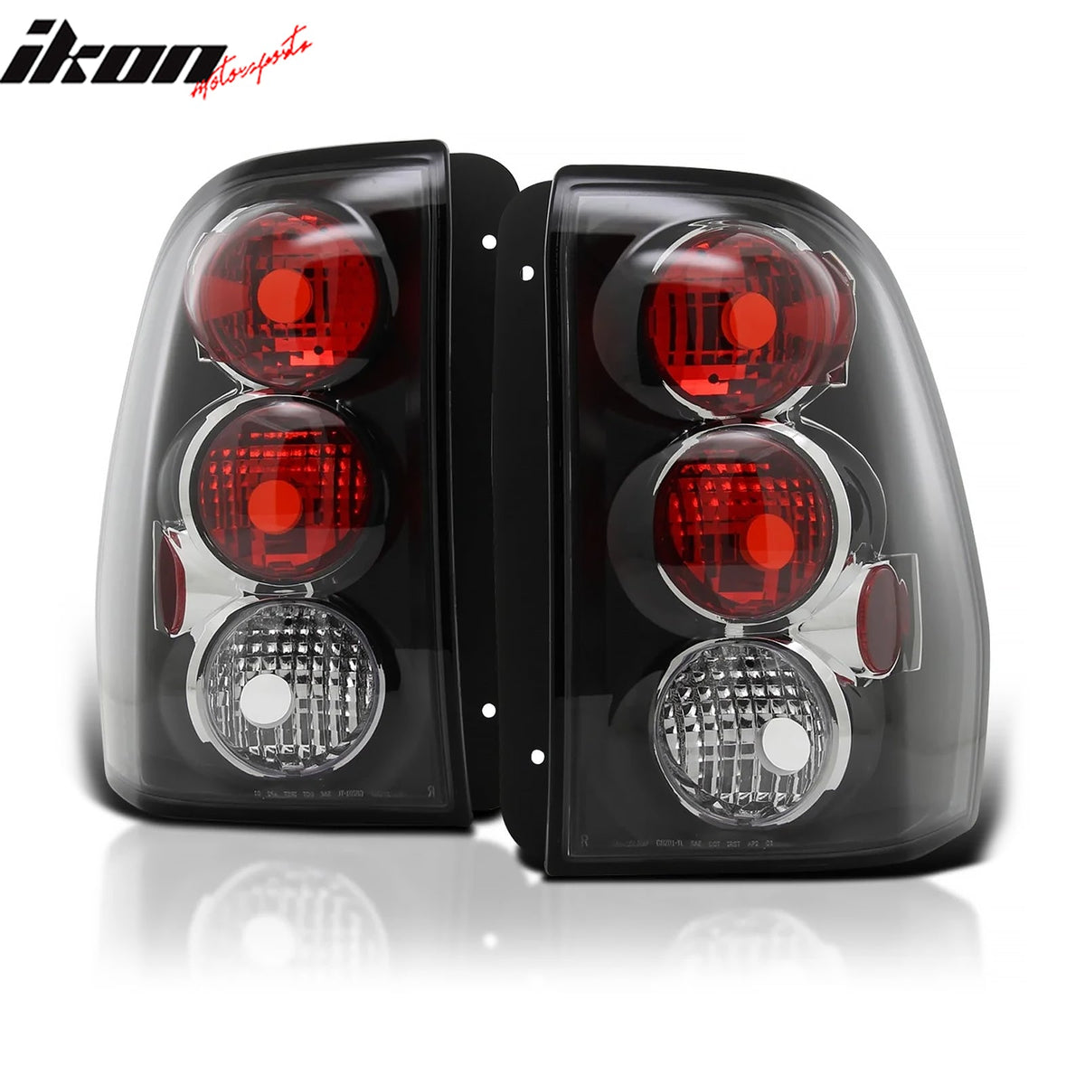 2002 - 2009 Chevrolet Trailblazer Clear Lens Tail Lights Brake Lamps 2PCIkon Motorsports