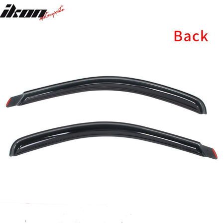 2002 - 2009 Dodge Ram 1500 2500 Standard Cab Smoke Window Visors AcrylicIkon Motorsports