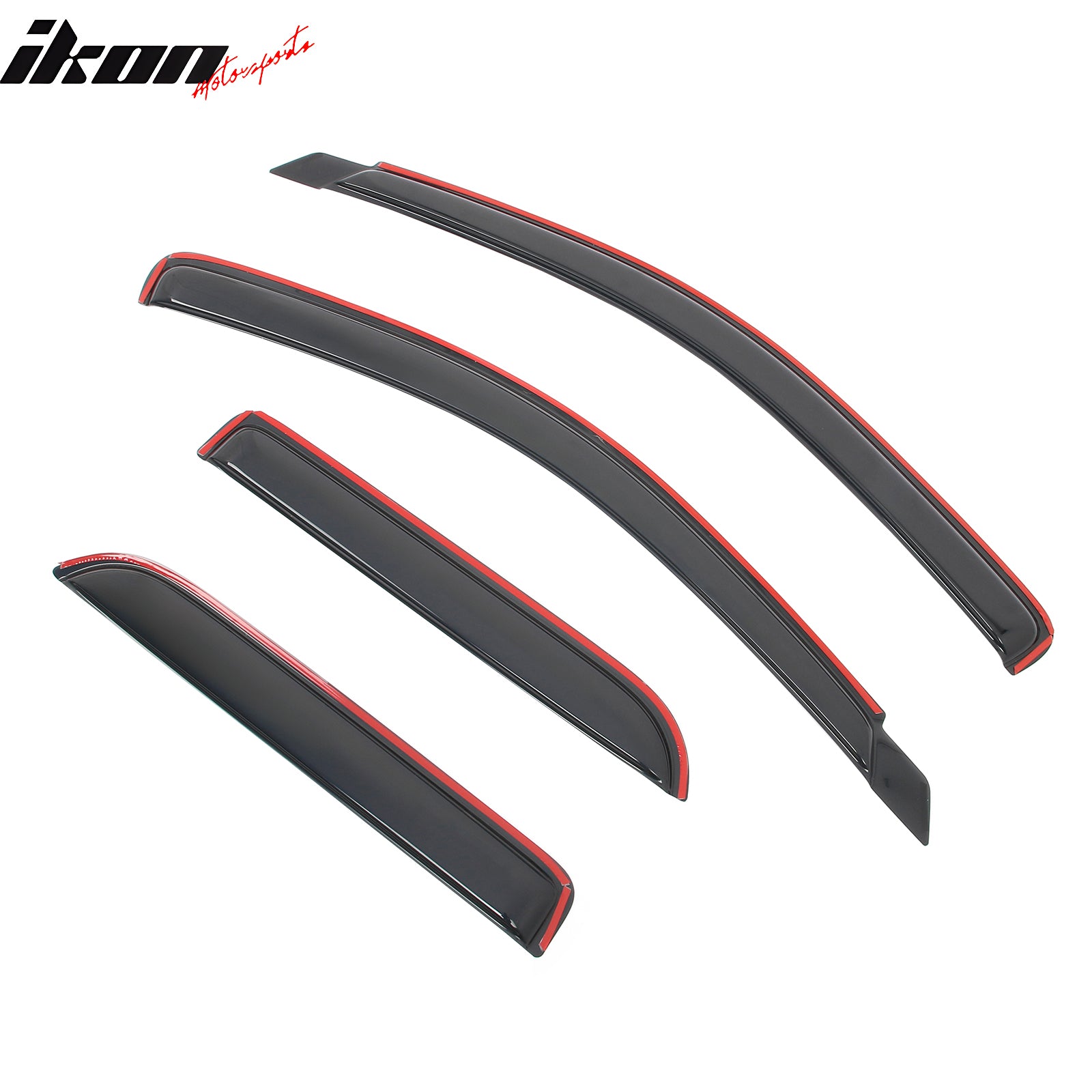 Fits 02-09 Dodge Ram 1500 2500 3500 Quad Cab Window Visors Deflectors In Channel