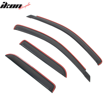 Fits 02-09 Dodge Ram 1500 2500 3500 Quad Cab Window Visors Deflectors In Channel