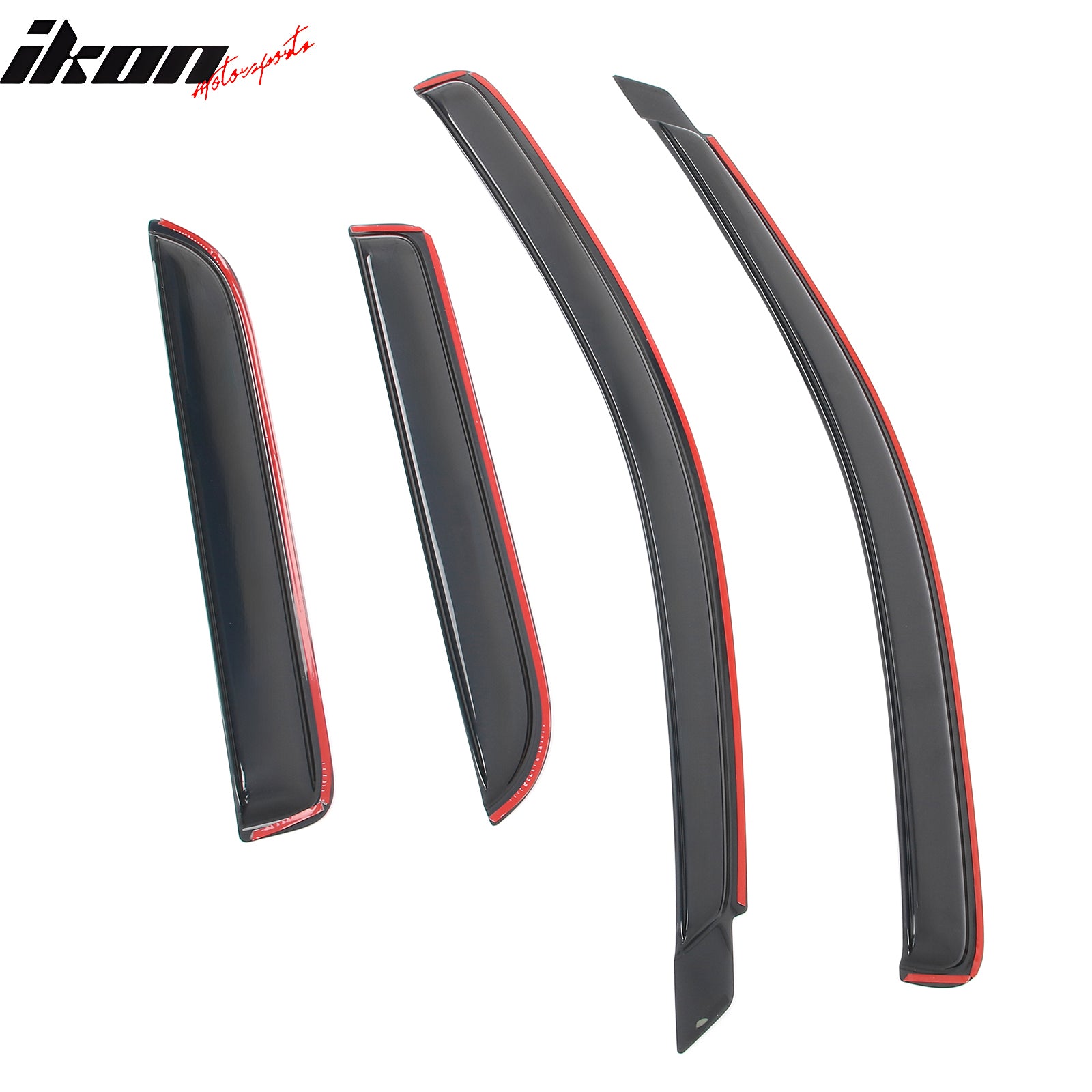 Fits 02-09 Dodge Ram 1500 2500 3500 Quad Cab Window Visors Deflectors In Channel