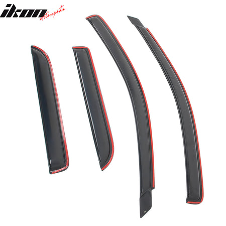 Fits 02-09 Dodge Ram 1500 2500 3500 Quad Cab Window Visors Deflectors In Channel