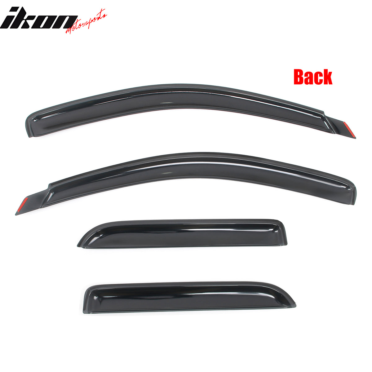Fits 02-09 Dodge Ram 1500 2500 3500 Quad Cab Window Visors Deflectors In Channel