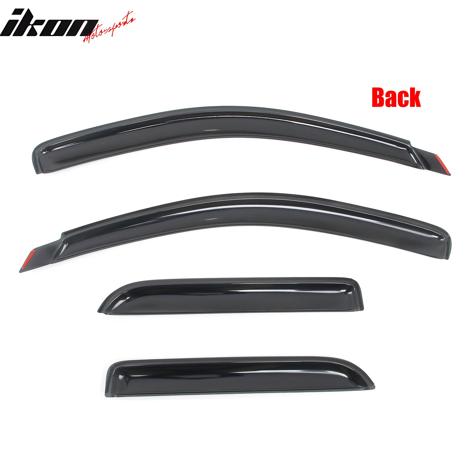 Fits 02-09 Dodge Ram 1500 2500 3500 Quad Cab Window Visors Deflectors In Channel