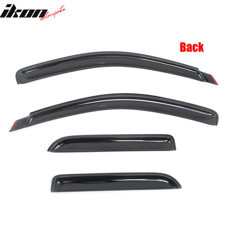 Fits 02-09 Dodge Ram 1500 2500 3500 Quad Cab Window Visors Deflectors In Channel