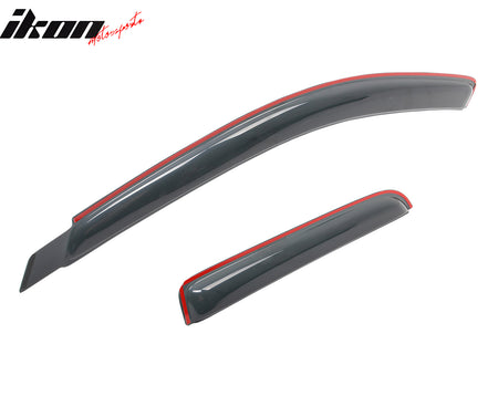 Fits 02-09 Dodge Ram 1500 2500 3500 Quad Cab Window Visors Deflectors In Channel