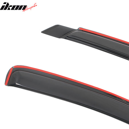 Fits 02-09 Dodge Ram 1500 2500 3500 Quad Cab Window Visors Deflectors In Channel