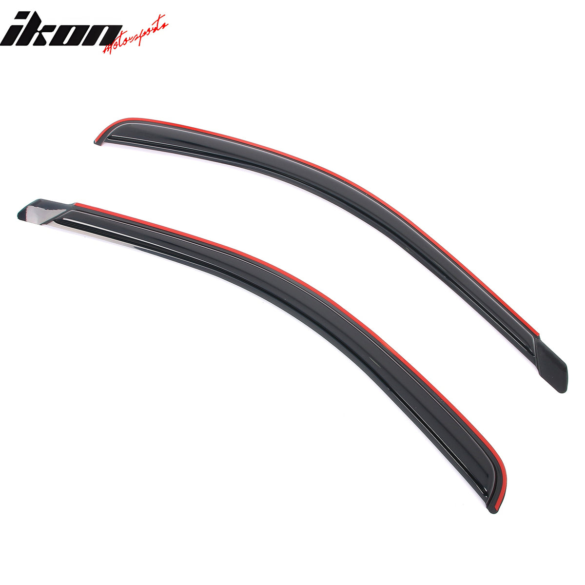 IKON MOTORSPORTS In Channel Window Visors Compatible with 2002-2008 Dodge Ram 1500 & 2003-2009 Ram 2500 3500 Standard Cab, Acrylic Smoke/Tinted Rain Guards, Side Window Wind Deflectors 2PCS
