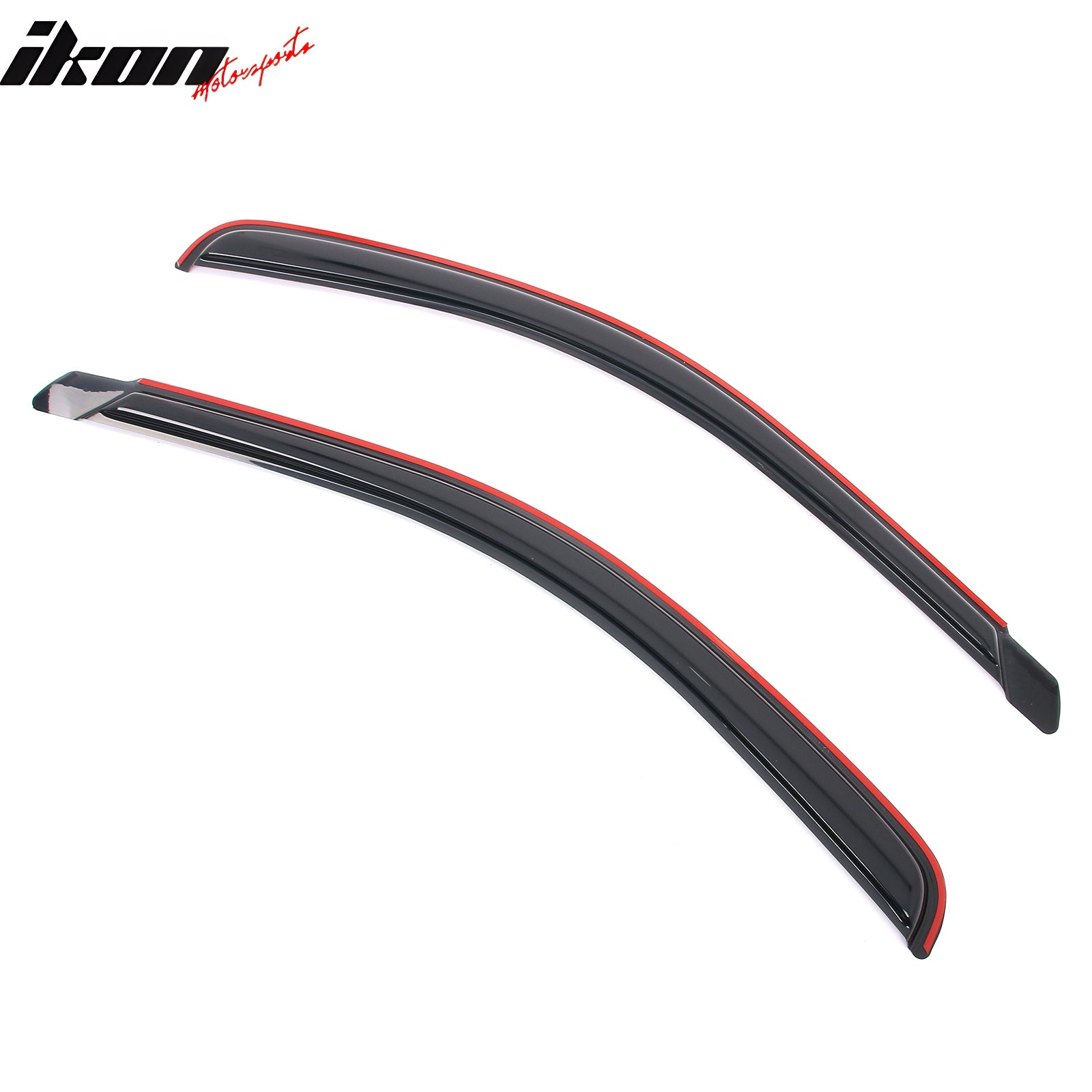 IKON MOTORSPORTS In Channel Window Visors Compatible with 2002-2008 Dodge Ram 1500 & 2003-2009 Ram 2500 3500 Standard Cab, Acrylic Smoke/Tinted Rain Guards, Side Window Wind Deflectors 2PCS
