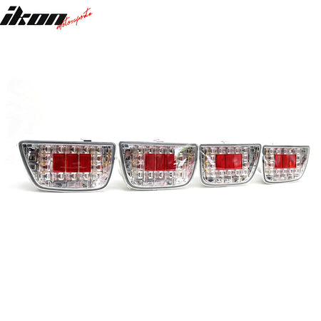 Fits 10-13 Chevrolet Camaro Left Right Tail Lights Rear Brake Lamps Clear Lens