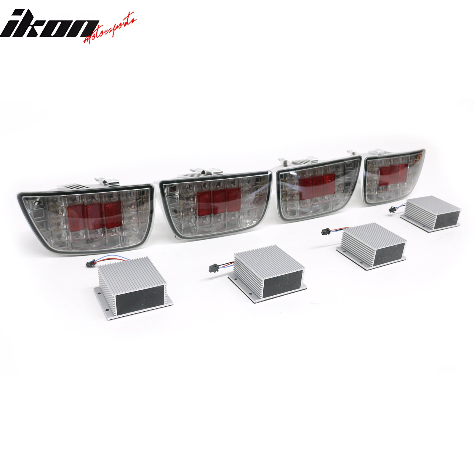 IKON MOTORSPORTS Tail Lights, Compatible with 2010-2013 Chevrolet Chevy Camaro, Direct Plug in Smoke Lens Driver Passenger Side Rear Tail Lights Lamps Assembly Replacement, 2PCS