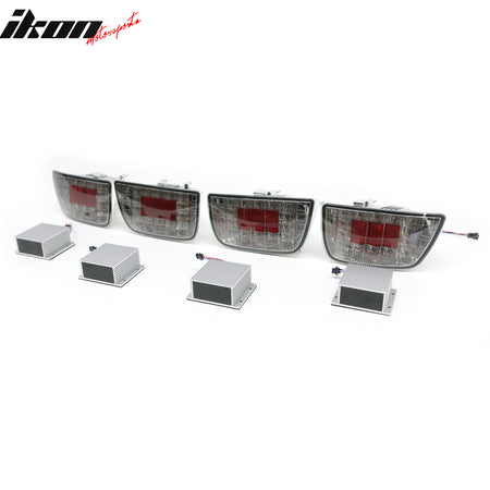 Fits 10-13 Chevrolet Camaro Left Right Tail Lights Rear Brake Lamps Smoke Lens