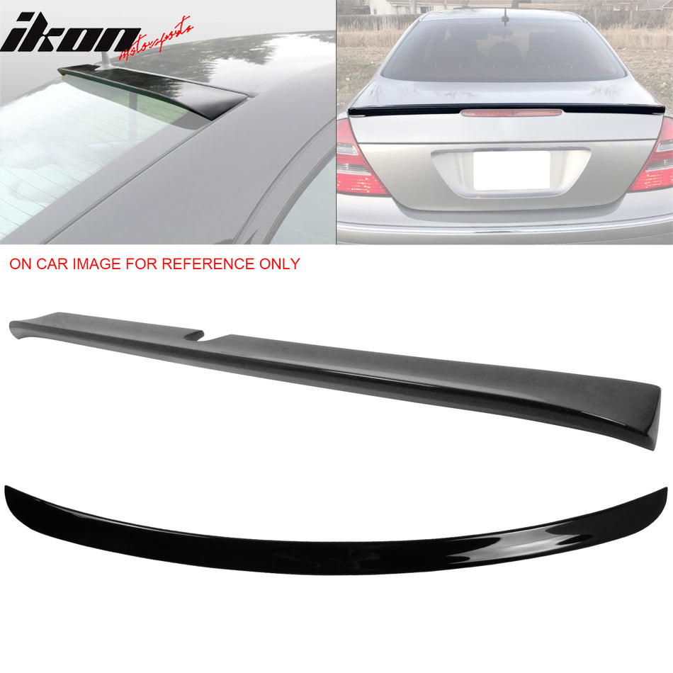 Fits 03-05 W211 Trunk Spoiler & L Type Roof Wing #040 Black
