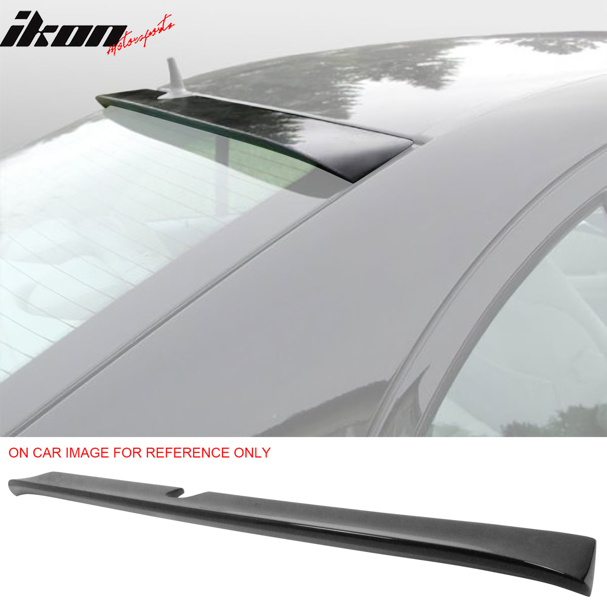 Fits 03-05 W211 Sedan AMG Trunk Spoiler & L Type Roof Wing Painted #040 Black
