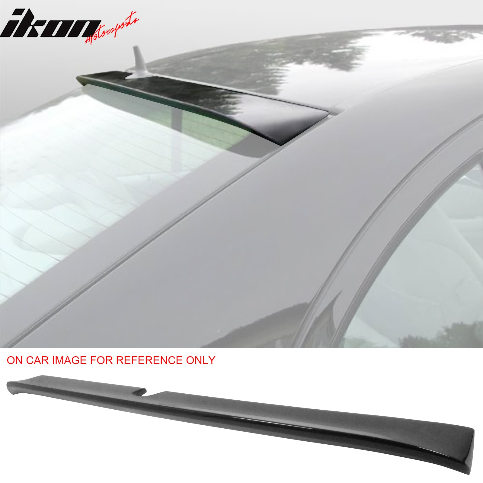 Fits 03-05 W211 Sedan AMG Trunk Spoiler & L Type Roof Wing Painted #040 Black