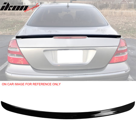 Fits 03-05 W211 Sedan AMG Trunk Spoiler & L Type Roof Wing Painted #040 Black