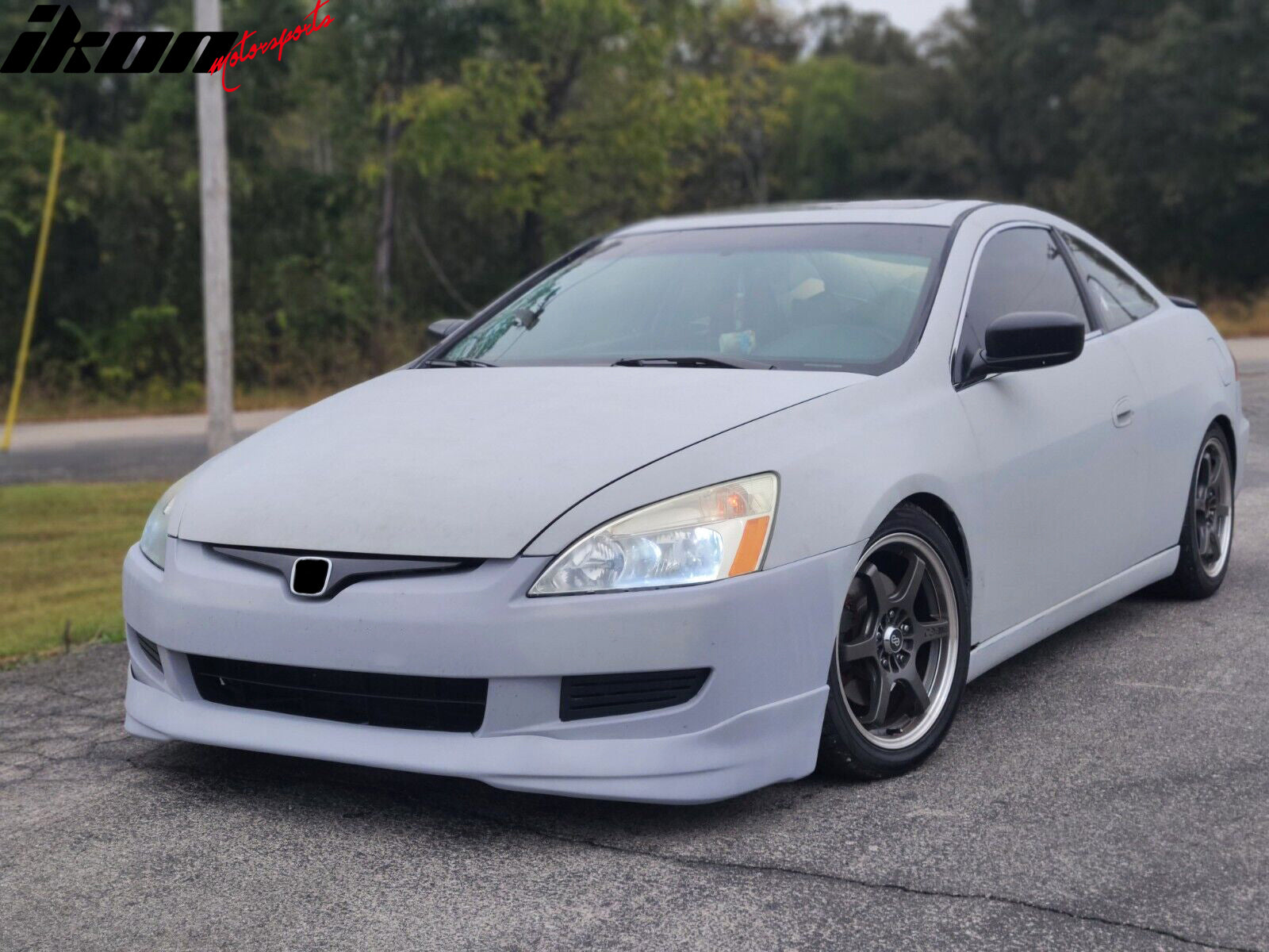 Fits 03-05 Honda Accord 2DR Coupe HFP Style PU Front Bumper Lip Spoiler Splitter