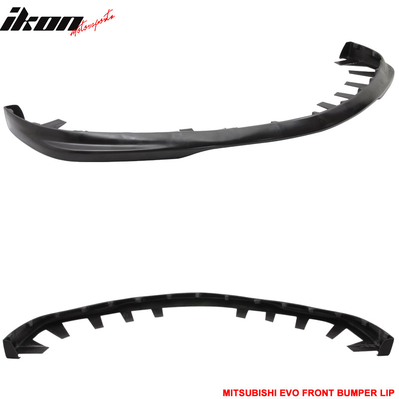 Fits 03-05 Mitsubishi Lancer EVO 8 Front Bumper Lip Unpainted PU Lower Spoiler