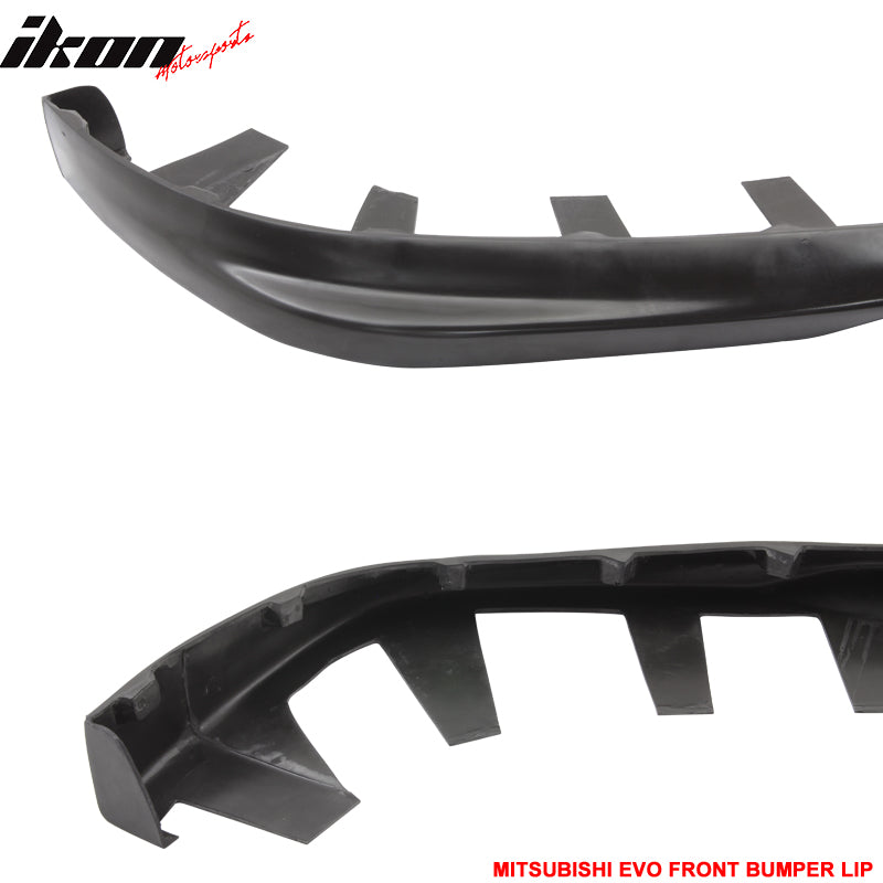 Fits 03-05 Mitsubishi Lancer EVO 8 Front Bumper Lip Unpainted PU Lower Spoiler