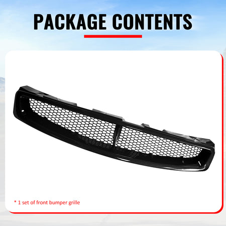 Fits 03-07 Infiniti G35 Coupe JDM Style Front Upper Grille Carbon Fiber Look ABS