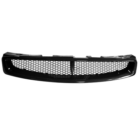 Fits 03-07 Infiniti G35 Coupe JDM Style Front Upper Grille Carbon Fiber Look ABS