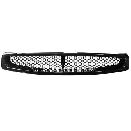 For 03-07 Infiniti G35 Coupe JDM Style Front Bumper Upper Grille Gloss Black ABS