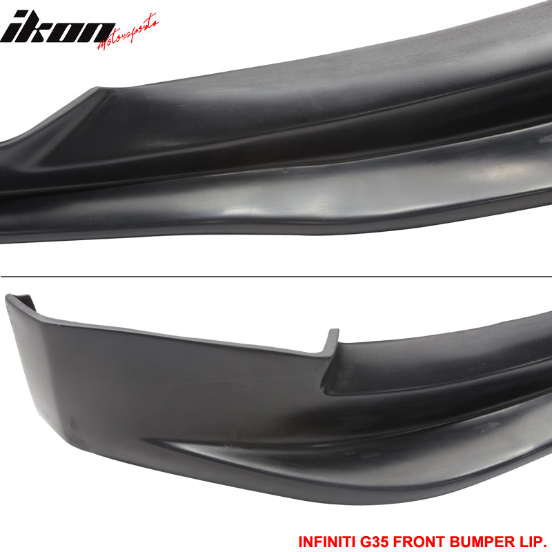 Fits 03-07 Infiniti G35 Coupe 2Dr GT Style Front Bumper Lip Spoiler Unpainted PU