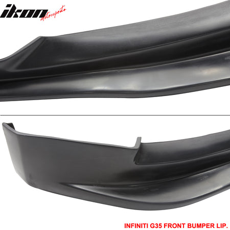 Fits 03-07 Infiniti G35 Coupe 2Dr GT Style Front Bumper Lip Spoiler Unpainted PU