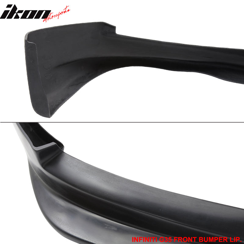 Fits 03-07 Infiniti G35 Coupe 2Dr GT Style Front Bumper Lip Spoiler Unpainted PU