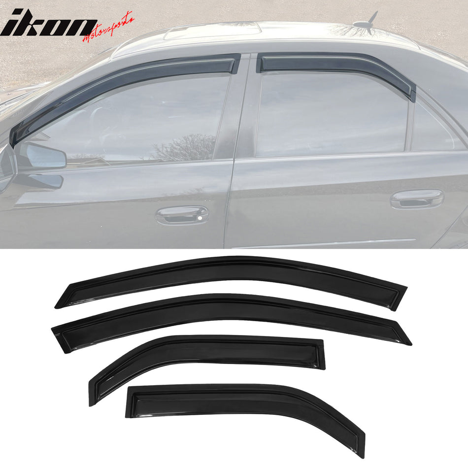2003-2007 Cadillac CTS 4Pc Set Visor Windows Acrylic