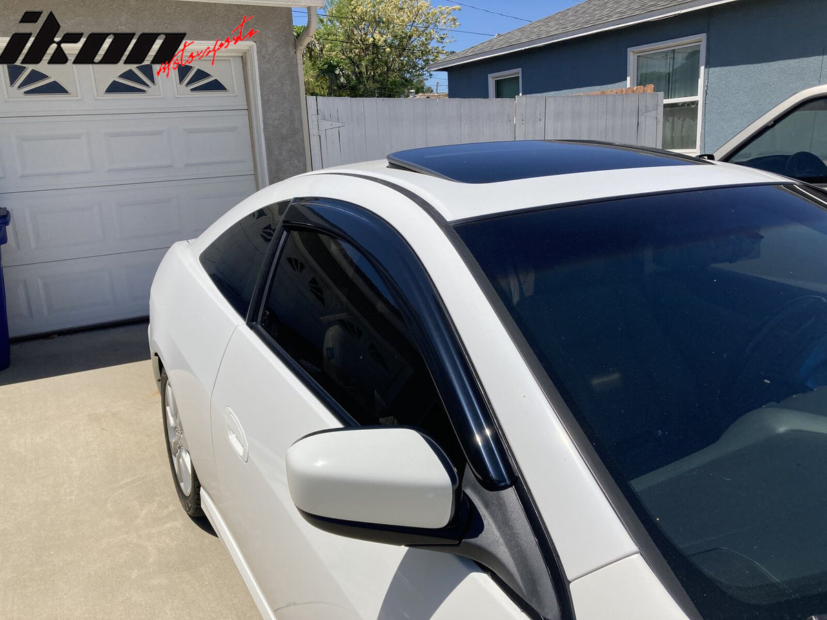 Fits 03-07 Honda Accord 2-Door Coupe Window Visors Acrylic Rain Guard Deflector