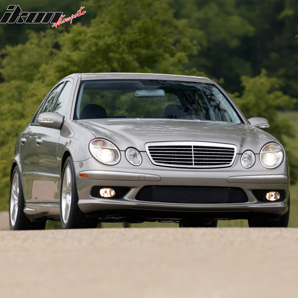 Floor Mats Compatible With 2003-2009 Benz W211, E-Class 4Dr Factory Fitment Car Floor Mats Front & Rear Nylon by IKON MOTORSPORTS, 2004 2005 2006 2007