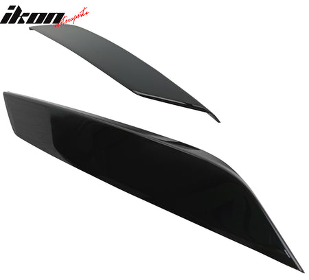 Fits 03-09 Nissan 350Z Headlight Eyelids Eyebrow ABS Painted #KH3 Black Obsidian