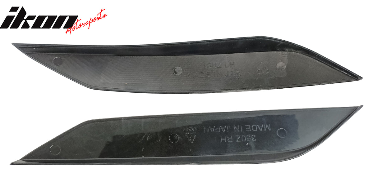 Fits 03-09 Nissan 350Z Headlight Eyelids Eyebrow ABS Painted #KH3 Black Obsidian