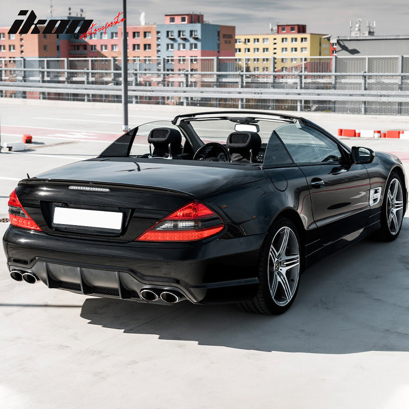 Fits 03-11 Benz R230 SL-Class AMG Style Rear Trunk Spoiler Wing Unpainted Black