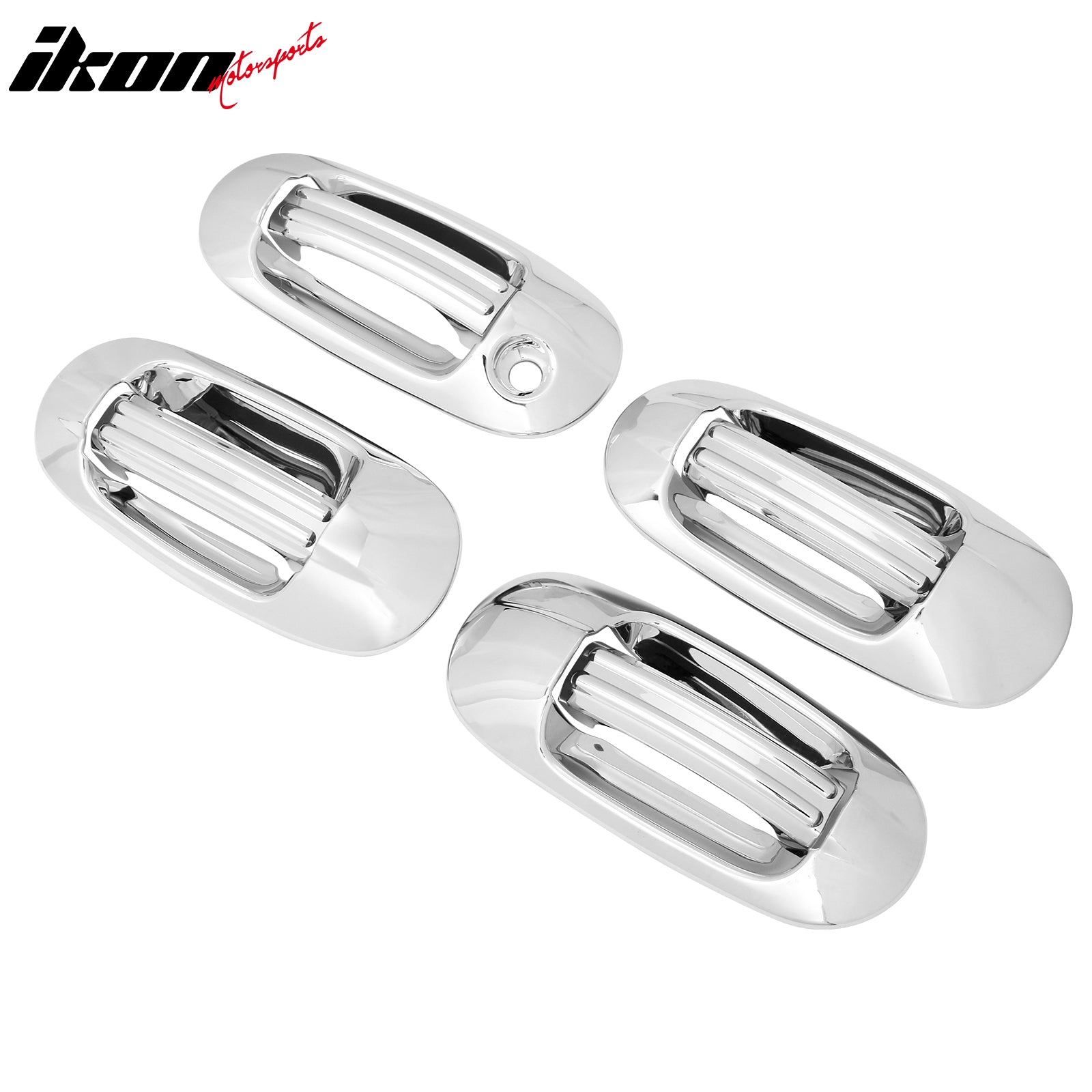 Fits 03-17 Expedition Navigator Front Rear Door Handle Cover W/ 1-Keyhole Chrome