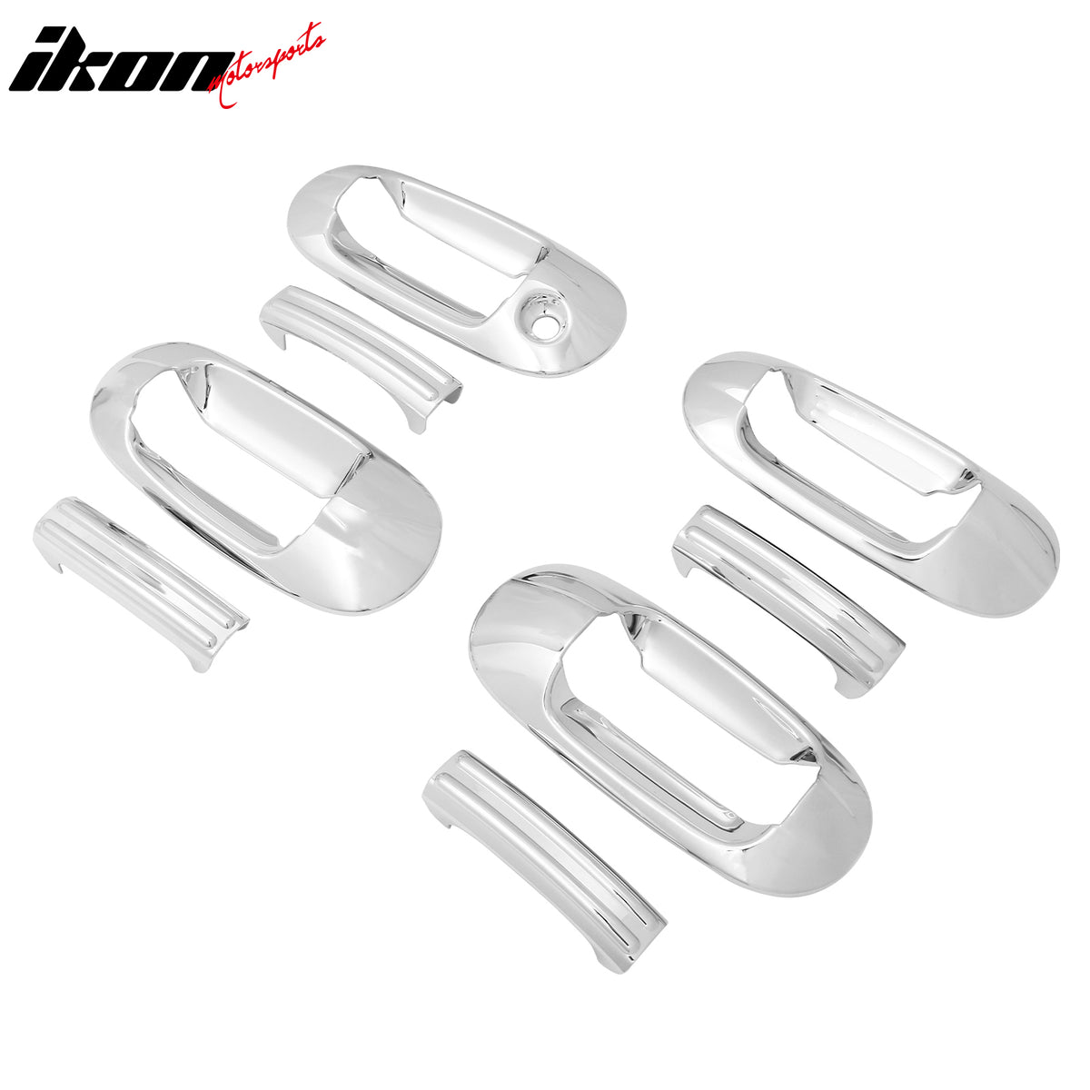 Fits 03-17 Expedition Navigator Front Rear Door Handle Cover W/ 1-Keyhole Chrome