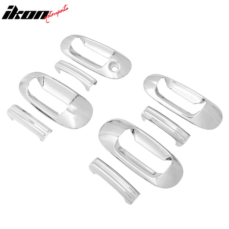 Fits 03-17 Expedition Navigator Front Rear Door Handle Cover W/ 1-Keyhole Chrome