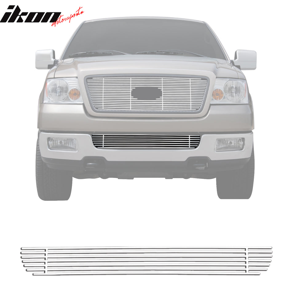 2004-2005 Ford F-150 Billet Style Chrome Front Lower Grille Insert