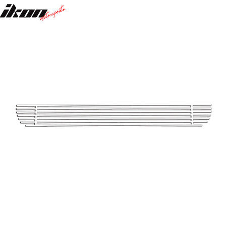 IKON MOTORSPORTS Front Bumper Lower Bottom Grille Insert, Compatible with 2004-2005 Ford F-150, Billet Style Chrome Stainless Steel Replacement Front Bumper Grill Assembly